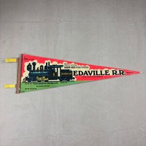 Vintage Collectible Edaville Railroad Pennant Souvenir‎ South Carver, MA 25.5 in
